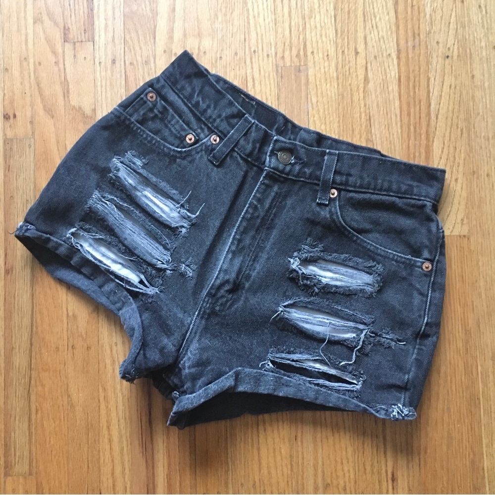 Levis 521 cut off cotton short 25 vtg 90s